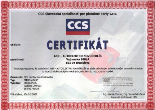 Certifikát