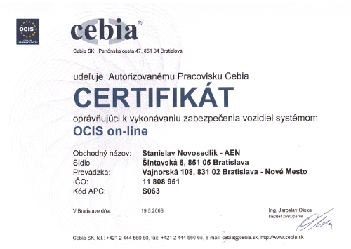 Certifikát