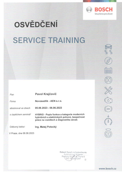 Certifikát Hybrid PK