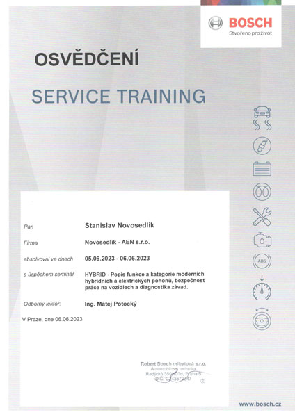 Certifikát Hybrid SN